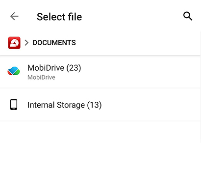 select file